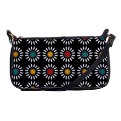 White Daisies Pattern Shoulder Clutch Bags by linceazul