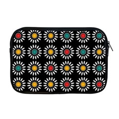 White Daisies Pattern Apple Macbook Pro 17  Zipper Case by linceazul