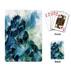 Flowers And Feathers Background Design Playing Card by TastefulDesigns