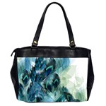 Flowers And Feathers Background Design Office Handbags (2 Sides)  Back