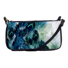 Flowers And Feathers Background Design Shoulder Clutch Bags by TastefulDesigns