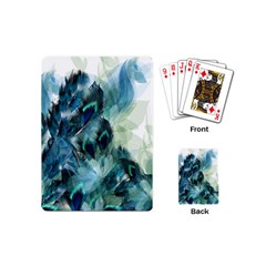 Flowers And Feathers Background Design Playing Cards (mini)  by TastefulDesigns