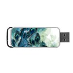 Flowers And Feathers Background Design Portable USB Flash (One Side) Front