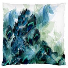 Flowers And Feathers Background Design Standard Flano Cushion Case (two Sides) by TastefulDesigns