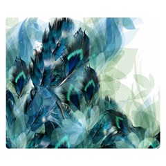 Flowers And Feathers Background Design Double Sided Flano Blanket (small)  by TastefulDesigns