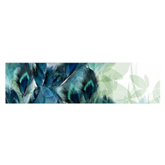 Flowers And Feathers Background Design Satin Scarf (oblong) by TastefulDesigns