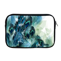 Flowers And Feathers Background Design Apple Macbook Pro 17  Zipper Case by TastefulDesigns