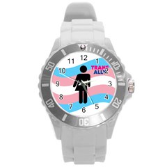 Transgender  Round Plastic Sport Watch (l) by Valentinaart