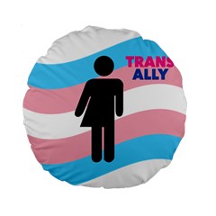 Transgender  Standard 15  Premium Round Cushions by Valentinaart