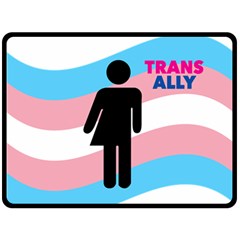 Transgender  Double Sided Fleece Blanket (large)  by Valentinaart