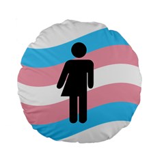 Transgender  Standard 15  Premium Round Cushions by Valentinaart