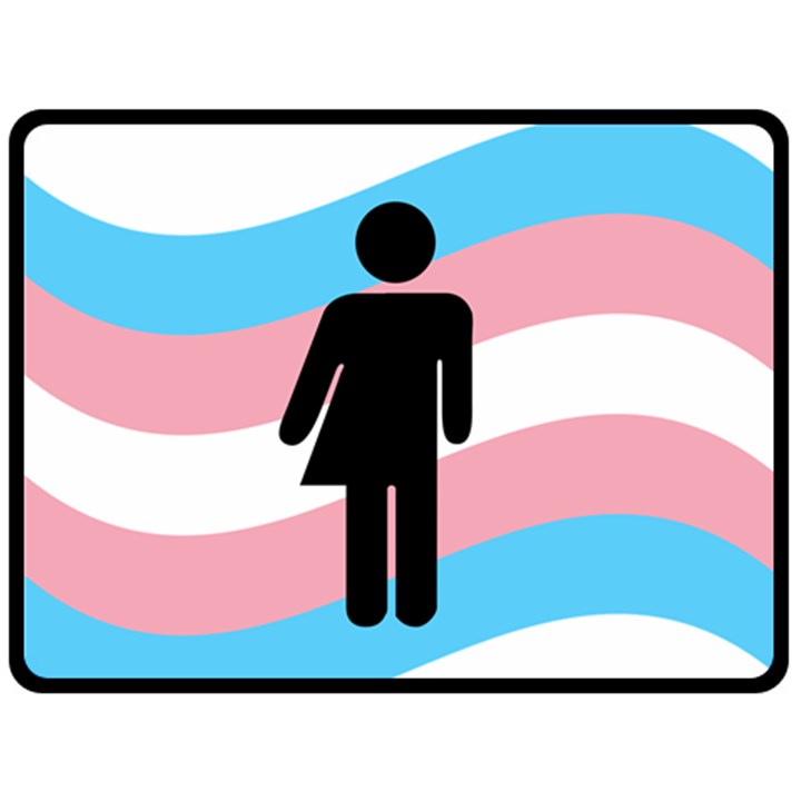 Transgender  Double Sided Fleece Blanket (Large) 