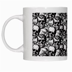 Skulls Pattern  White Mugs by Valentinaart