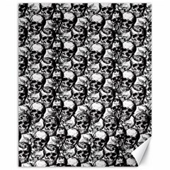 Skulls Pattern  Canvas 11  X 14   by Valentinaart