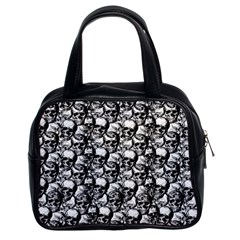 Skulls Pattern  Classic Handbags (2 Sides) by Valentinaart