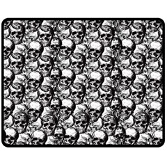 Skulls Pattern  Fleece Blanket (medium)  by Valentinaart