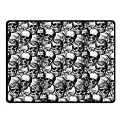 Skulls Pattern  Fleece Blanket (small) by Valentinaart