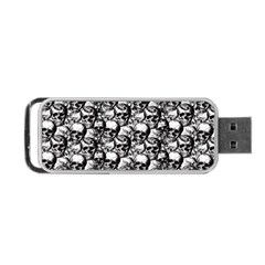 Skulls Pattern  Portable Usb Flash (two Sides) by Valentinaart