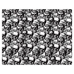 Skulls Pattern  Double Sided Flano Blanket (medium)  by Valentinaart