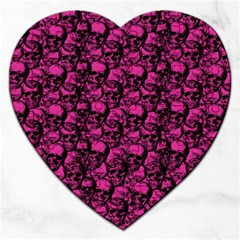 Skulls Pattern  Jigsaw Puzzle (heart) by Valentinaart