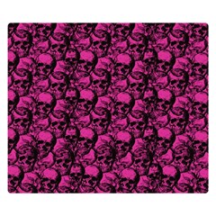 Skulls Pattern  Double Sided Flano Blanket (small)  by Valentinaart