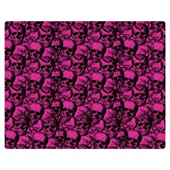 Skulls Pattern  Double Sided Flano Blanket (medium)  by Valentinaart