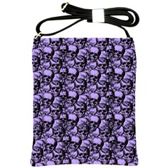 Skulls Pattern  Shoulder Sling Bags by Valentinaart