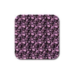 Skulls Pattern  Rubber Square Coaster (4 Pack)  by Valentinaart