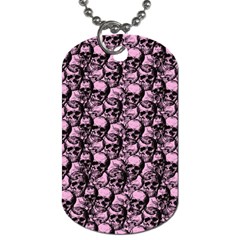 Skulls Pattern  Dog Tag (two Sides) by Valentinaart