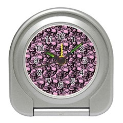 Skulls Pattern  Travel Alarm Clocks by Valentinaart