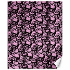 Skulls Pattern  Canvas 11  X 14   by Valentinaart