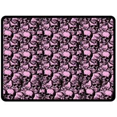 Skulls Pattern  Fleece Blanket (large)  by Valentinaart