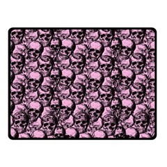 Skulls Pattern  Fleece Blanket (small) by Valentinaart