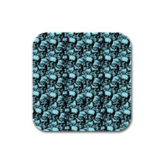 Skulls Pattern  Rubber Square Coaster (4 Pack)  by Valentinaart