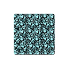 Skulls Pattern  Square Magnet by Valentinaart