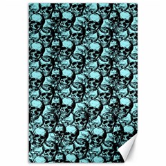 Skulls Pattern  Canvas 12  X 18   by Valentinaart