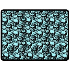 Skulls Pattern  Fleece Blanket (large)  by Valentinaart