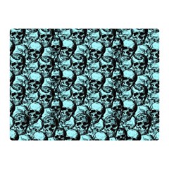 Skulls Pattern  Double Sided Flano Blanket (mini)  by Valentinaart