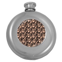 Skulls Pattern  Round Hip Flask (5 Oz) by Valentinaart