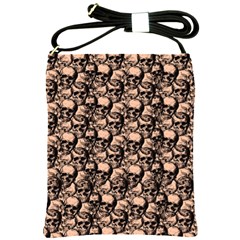 Skulls Pattern  Shoulder Sling Bags by Valentinaart