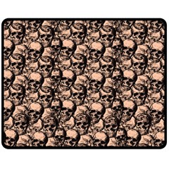 Skulls Pattern  Fleece Blanket (medium)  by Valentinaart