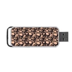 Skulls Pattern  Portable Usb Flash (one Side) by Valentinaart