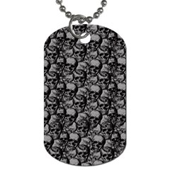 Skulls Pattern  Dog Tag (one Side) by Valentinaart