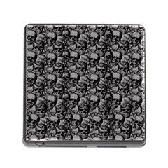 Skulls Pattern  Memory Card Reader (square) by Valentinaart