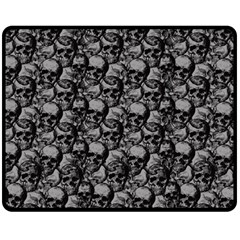 Skulls Pattern  Fleece Blanket (medium)  by Valentinaart