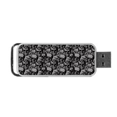 Skulls Pattern  Portable Usb Flash (two Sides) by Valentinaart