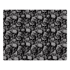 Skulls Pattern  Double Sided Flano Blanket (large)  by Valentinaart