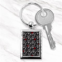 Skulls And Roses Pattern  Key Chains (rectangle)  by Valentinaart