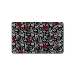 Skulls And Roses Pattern  Magnet (name Card) by Valentinaart