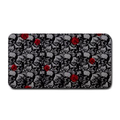 Skulls And Roses Pattern  Medium Bar Mats by Valentinaart